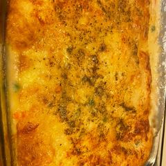 A picture of That viral chicken cobbler but with a twist.