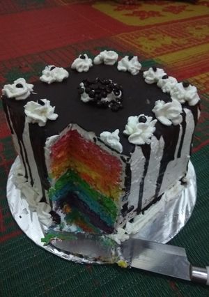 Foto resep Steam rainbow cake