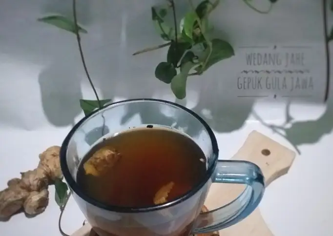Bagaimana Membuat Wedang jahe gepuk gula jawa, Enak Banget
