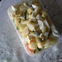 A picture of Cucumber with potatoes salad.