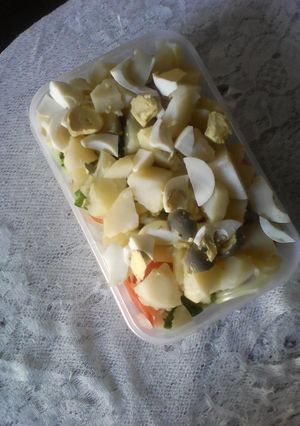 A picture of Cucumber with potatoes salad.