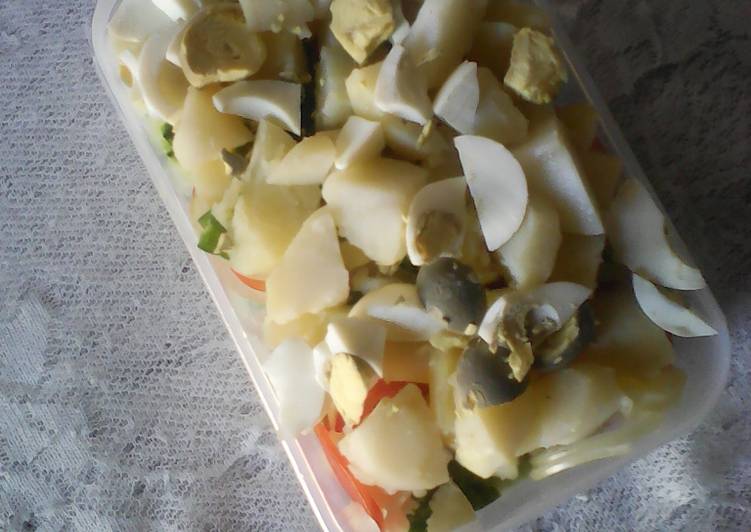 Cucumber with potatoes salad