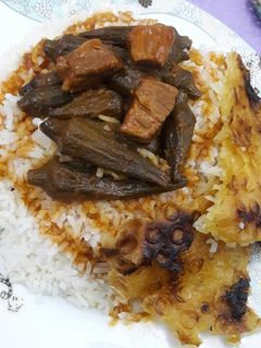 عکسی از دستور خورشت بامیه