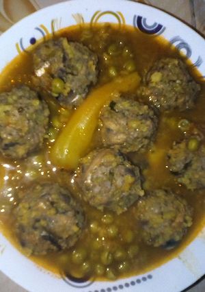 صورة لوصفة مرقة جلبان ودولمة