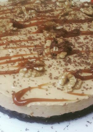 Una foto de Cheesecake con base de brownie