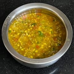 A picture of Green Moong Bean Sprouts Subzi For Breakfast.
