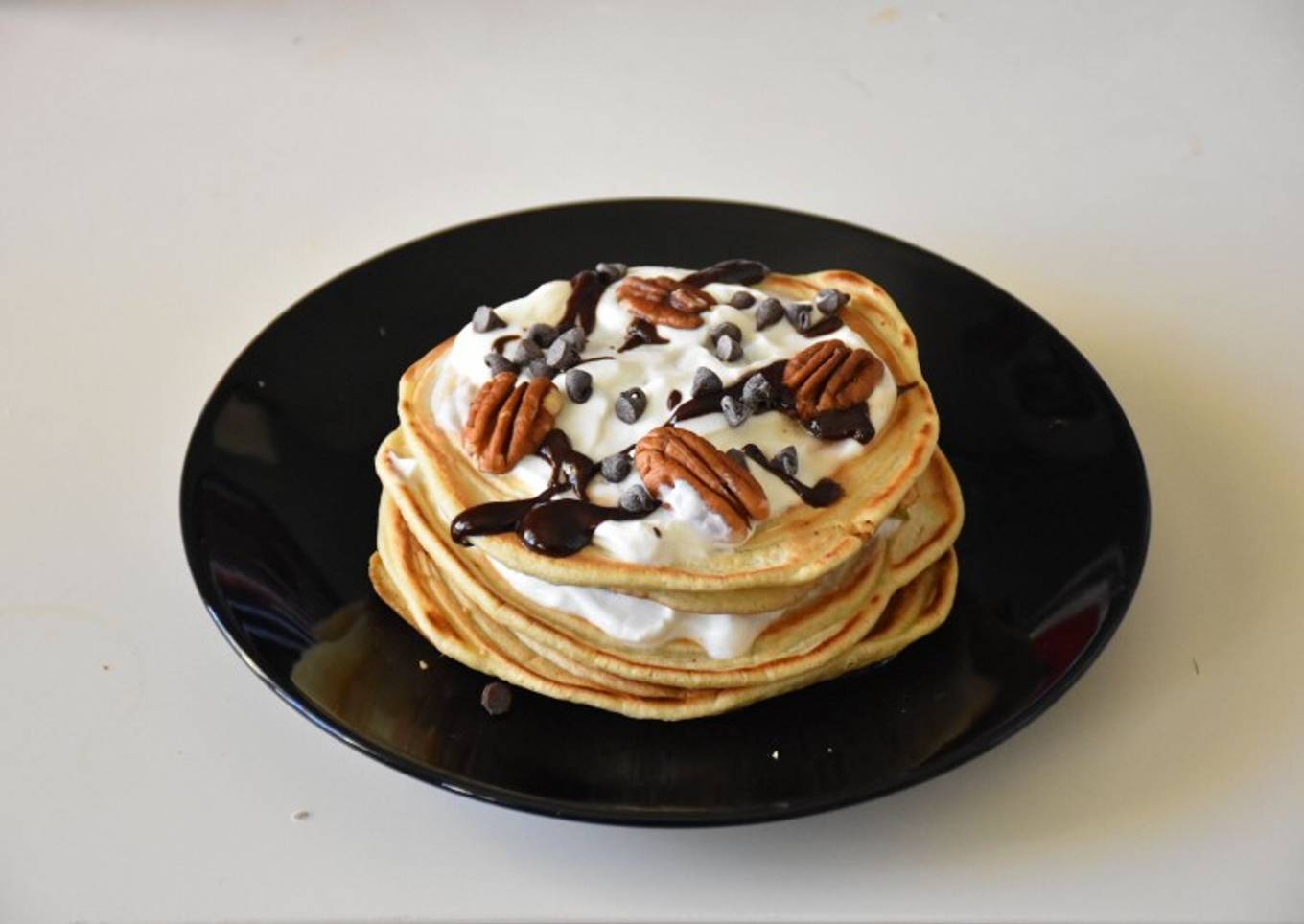 Pancakes à cœur léger (sans beurre et sans sucre)