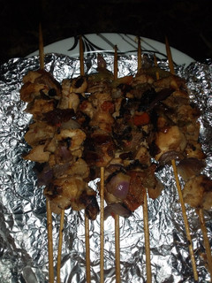 A picture of Chicken kebab.