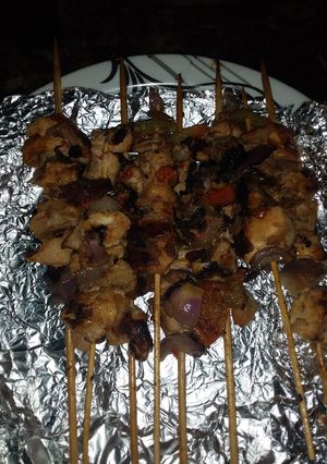 A picture of Chicken kebab.