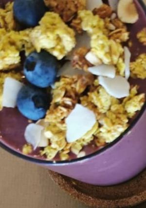 Foto de Batido de Frutos Vermelhos e Aveia