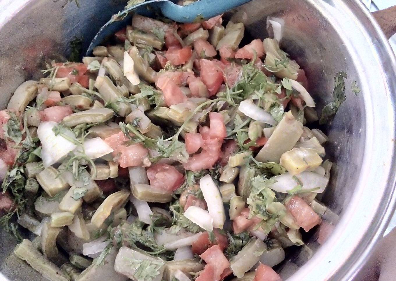 Nopales preparados como los que venden en los mercados