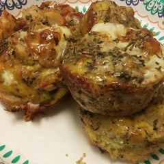 A picture of Spinach-Egg muffins.
