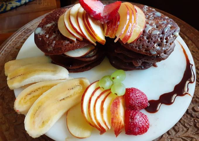 Easiest Way to Prepare Any-night-of-the-week Whole Wheat Chocolate Pancakes - Trying New Recipes