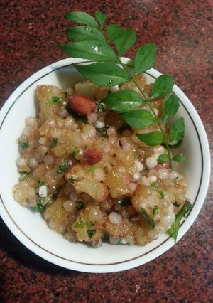 A picture of Sabudana khichdi.
