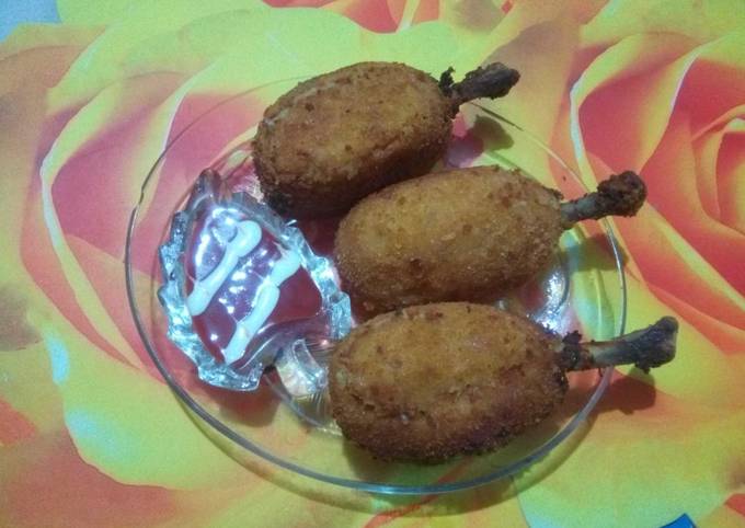 Recipe of Quick Cheesy chicken potato drumstick