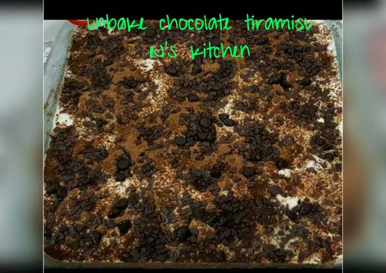 Unbake chocolate tiramisu