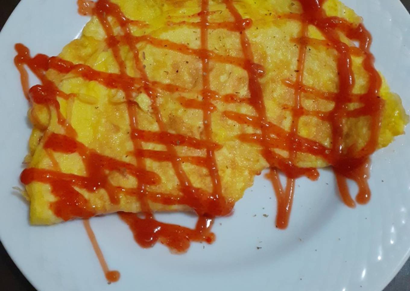 Telur dadar keju
