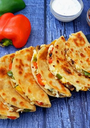 A picture of Veggie Loaded Mini Quesadillas.