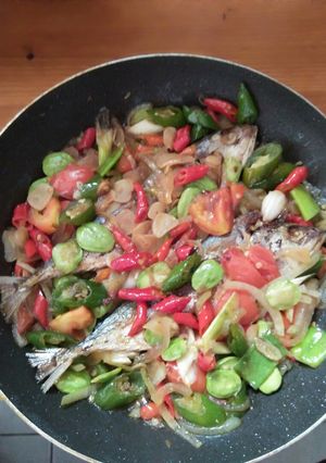 Foto resep Ikan peda siram pete pedes gett