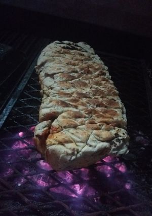 Una foto de Trenza rellena a la parrilla!