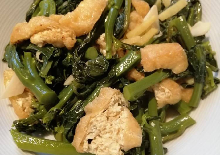 How to Make Quick Baby Kale in Tofu Puffs