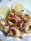 Anelli di calamari al profumo di limone🍋 in friggitrice ad aria