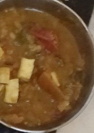 A picture of Dal sabzi.