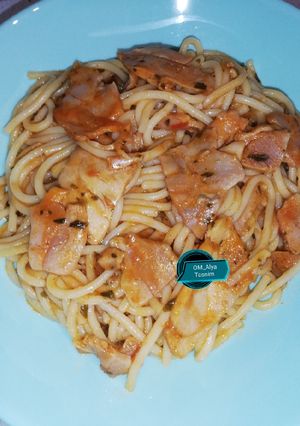 صورة لوصفة سباغيتي بذوق الشاورما (روعة 🍜) وتحضر بالخف
