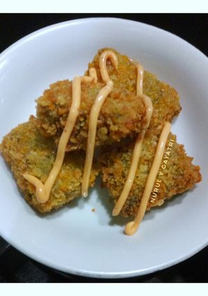 Foto resep Nugget bayam, wortel dan mie keju