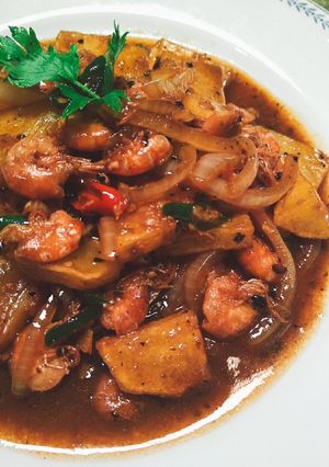 Foto resep Udang Lada Hitam