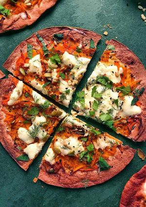 A picture of [Vegan] Tlayudas.