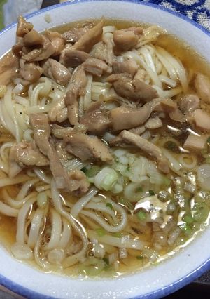 A picture of Chicken Udon with Chicken Thigh.