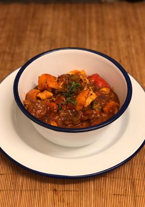 A picture of New Orleans gumbo 🎶🎺.