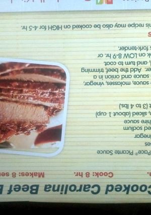 A picture of Slow cooked carolina beef brisket.