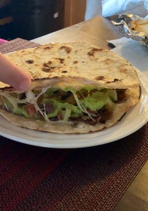 Una foto de Sincronizada de carne asada