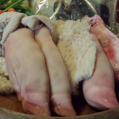 A picture of My version of Pancita (Mexican Tripe and Pigs feet Stew).
