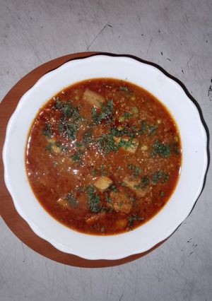 A picture of Keema and taro roots.