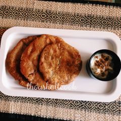 A picture of Paneer Stuffed Poori for Navratri Fasting.