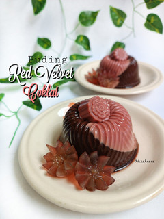 Foto resep Puding Red Velvet Coklat 🍮
