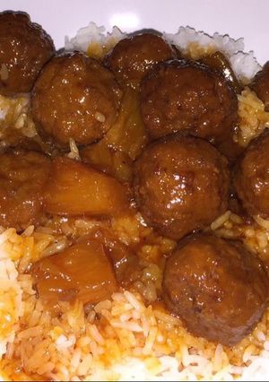 A picture of Sweet & Sour Crockpot Meatballs.