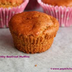 Eggless Healthy Beetroot Muffins A picture of Eggless Healthy Beetroot Muffins.