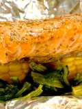 Foil Wrapped Salmon & Vegetable Grill