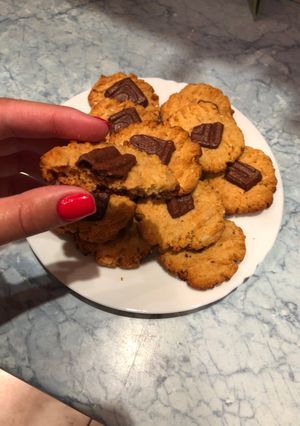 Cukormentes csoki darabos cookies recept fotója