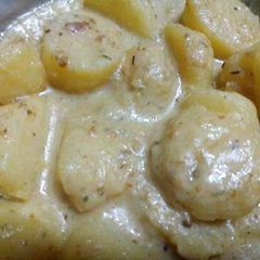 Dum aloo A picture of Dum aloo.