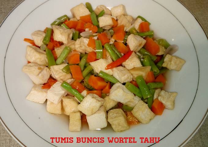 Resep Tumis Buncis Wortel Tahu oleh Jannie - Cookpad
