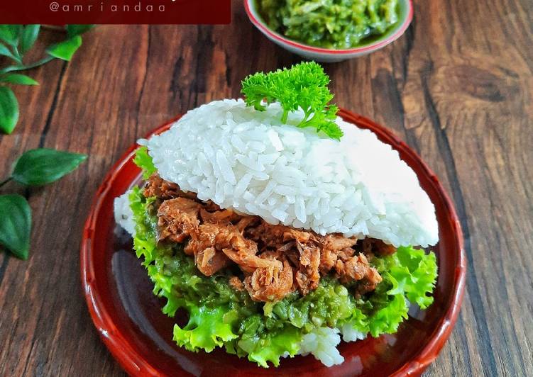 Mudah Cepat Memasak Rice Burger Sarden Lado Ijo Enak Sederhana