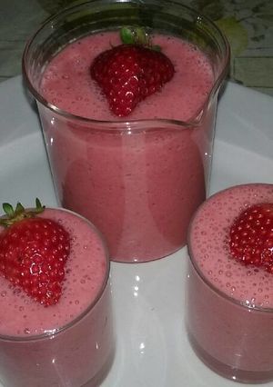 Una foto de Mousse de fresa light