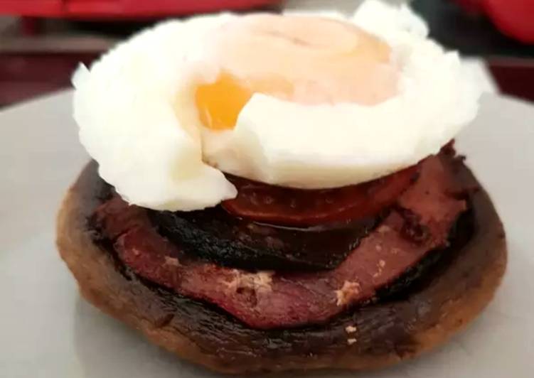 My Breakfast stuffed Mushroom. đ