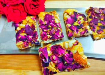 Easiest Way to Cook Perfect Rose and dry fruit chikki