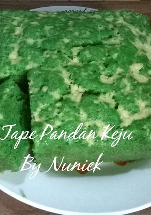 Foto resep BOLU KUKUS TAPE PANDAN KEJU SUPER SIMPLE (Tanpa Mixer, Tanpa Telur)